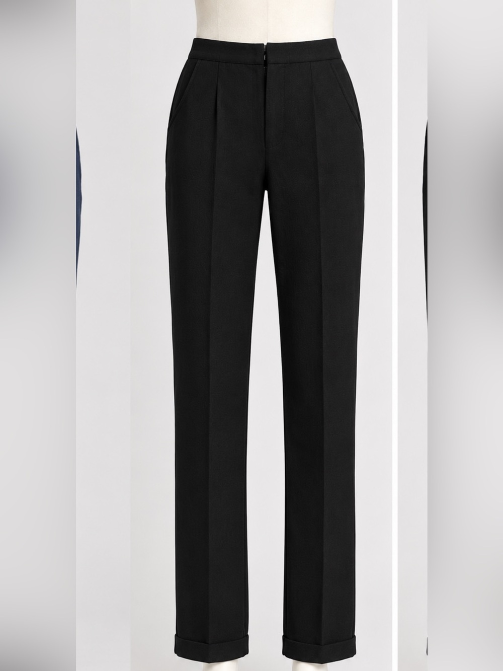 Maeve Anthropologie woman’s black  - Classic Straight Fit cuffed pants.